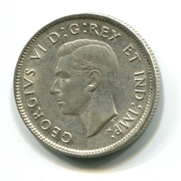 1939 Canada Silver 25 Cent Coin (#1603) - Picture 2 of 2